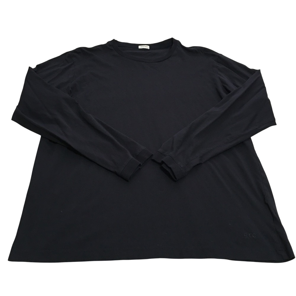 Son of a Tailor Long Sleeve T-Shirt Mens Large Navy RTC Embroidery